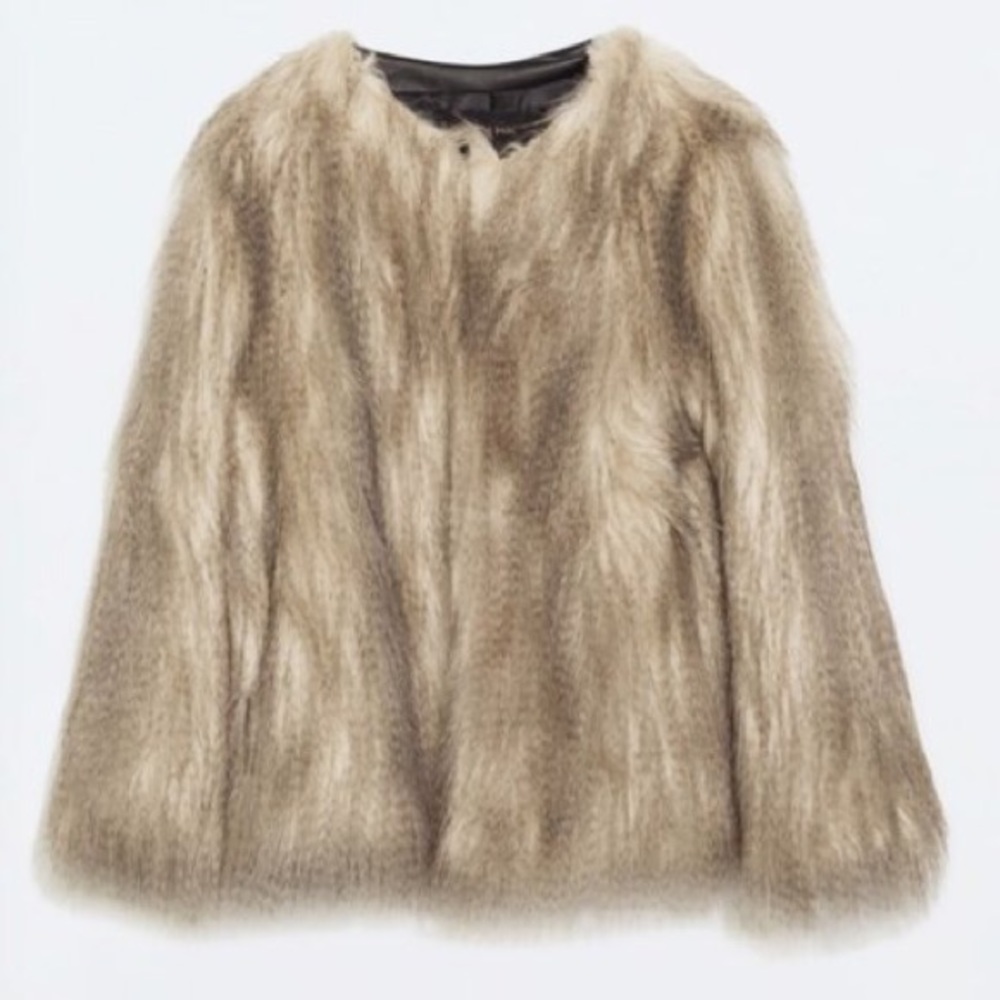 Zara faux fur coat